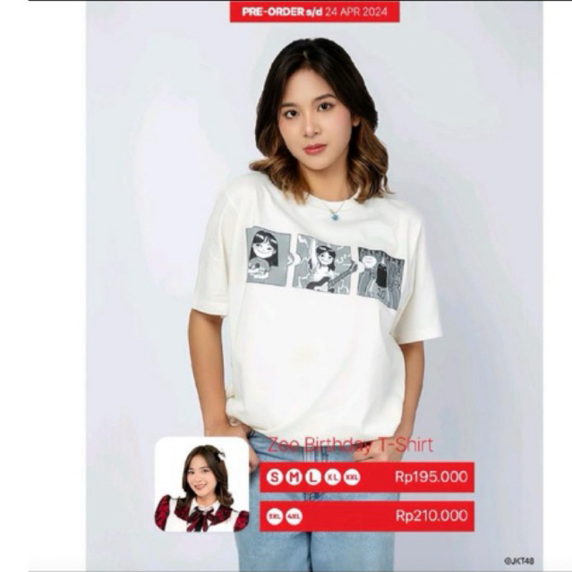 Birthday Tshirt Zee JKT 48 “last birthday tshirt” 2024 size XL