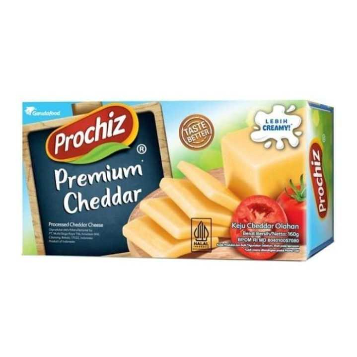 

Keju Prochiz Premium Cheddar 160Gram Prochiz Premium Keju Cheddar Olahan 160g