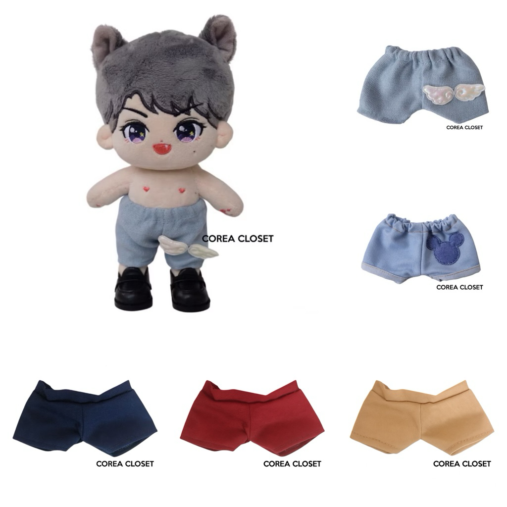 READY STOCK 15cm / 20cm Kpop Doll Clothes (Black Pants) for 15cm / 20cm skzoo  doll (Baju celana fas