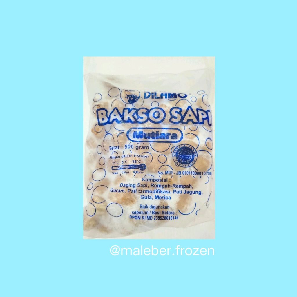 

Dilamo bakso sapi mutiara 500gr