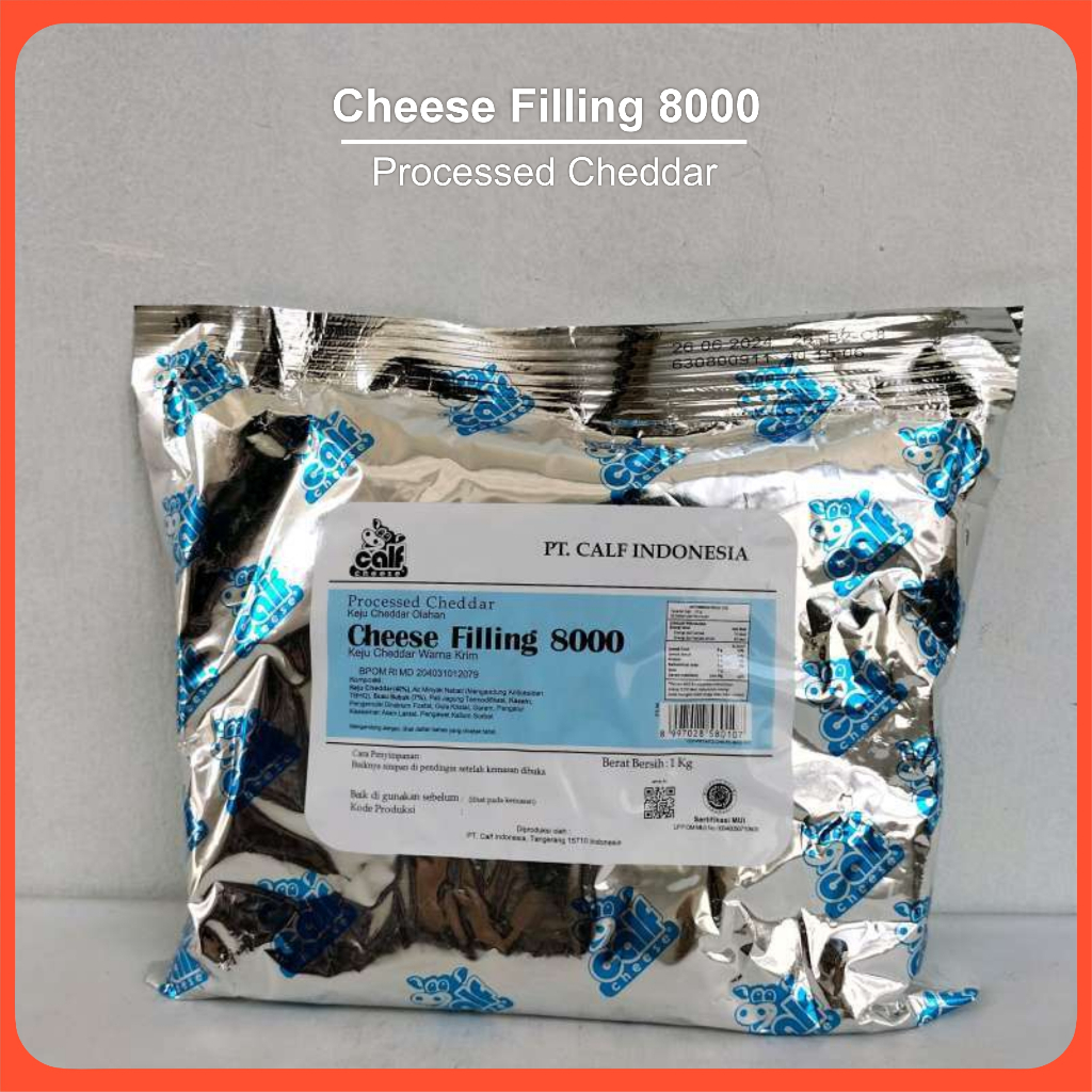 

Calf Cheese Filling 8000 Processed Cheddar Keju Olahan 1Kg