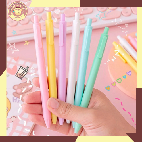 

PNM003 Pen Cetekan Macaroon Pulpen Warna Pastel Tinta Hitam Alat Tulis Sekolah Kantor Pulpen Mekanik