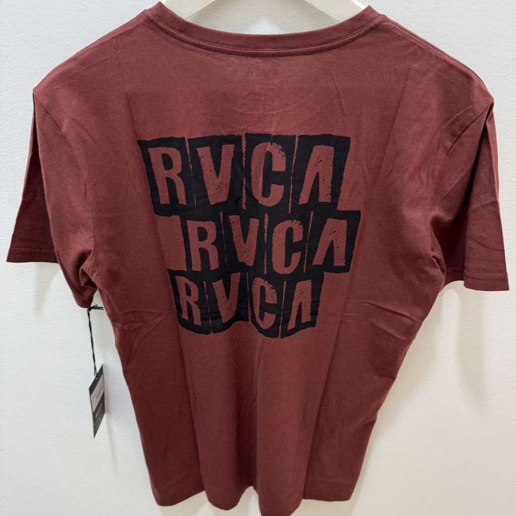 BAJU KAOS PRIA RVCA ORIGINAL BLOCKED RVCA SS TEE