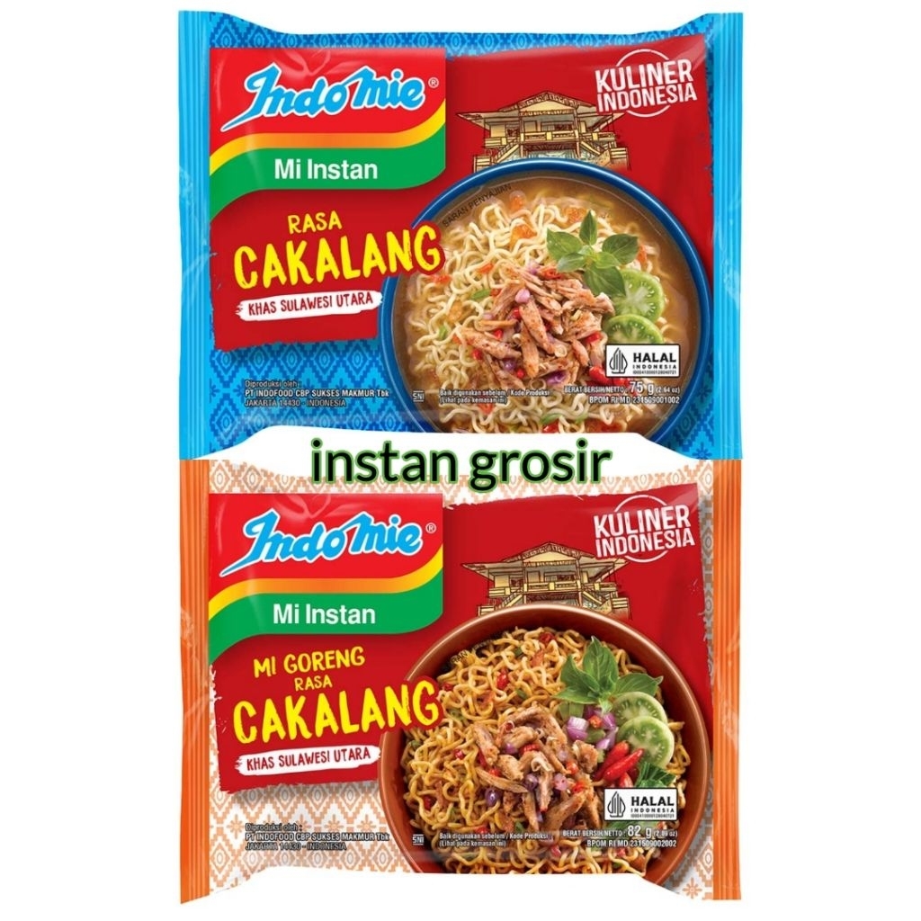 

Indomie Instant Rasa Cakalang Khas Sulawesi Utara
