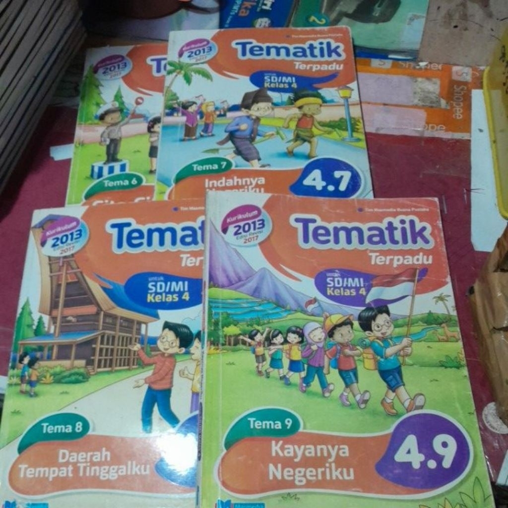 BUKU TEMATIK TERPADU UNTUK SD KELAS 4 TEMA 6,7,8,9 KURIKULUM 2013 REVISI PENERBIT MASMEDIA HARGA UNT