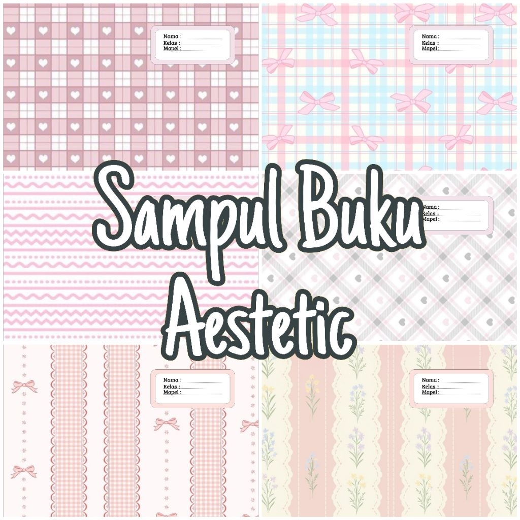 

(10 LEMBAR) SAMPUL BUKU MOTIF AESTETIK UKURAN A5 SIDU / B5 BOXY