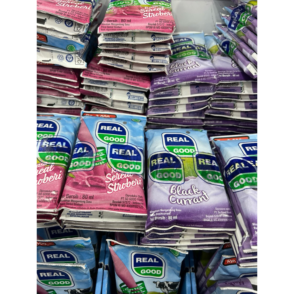 

Susu Real Good kemasan bantal 80ml