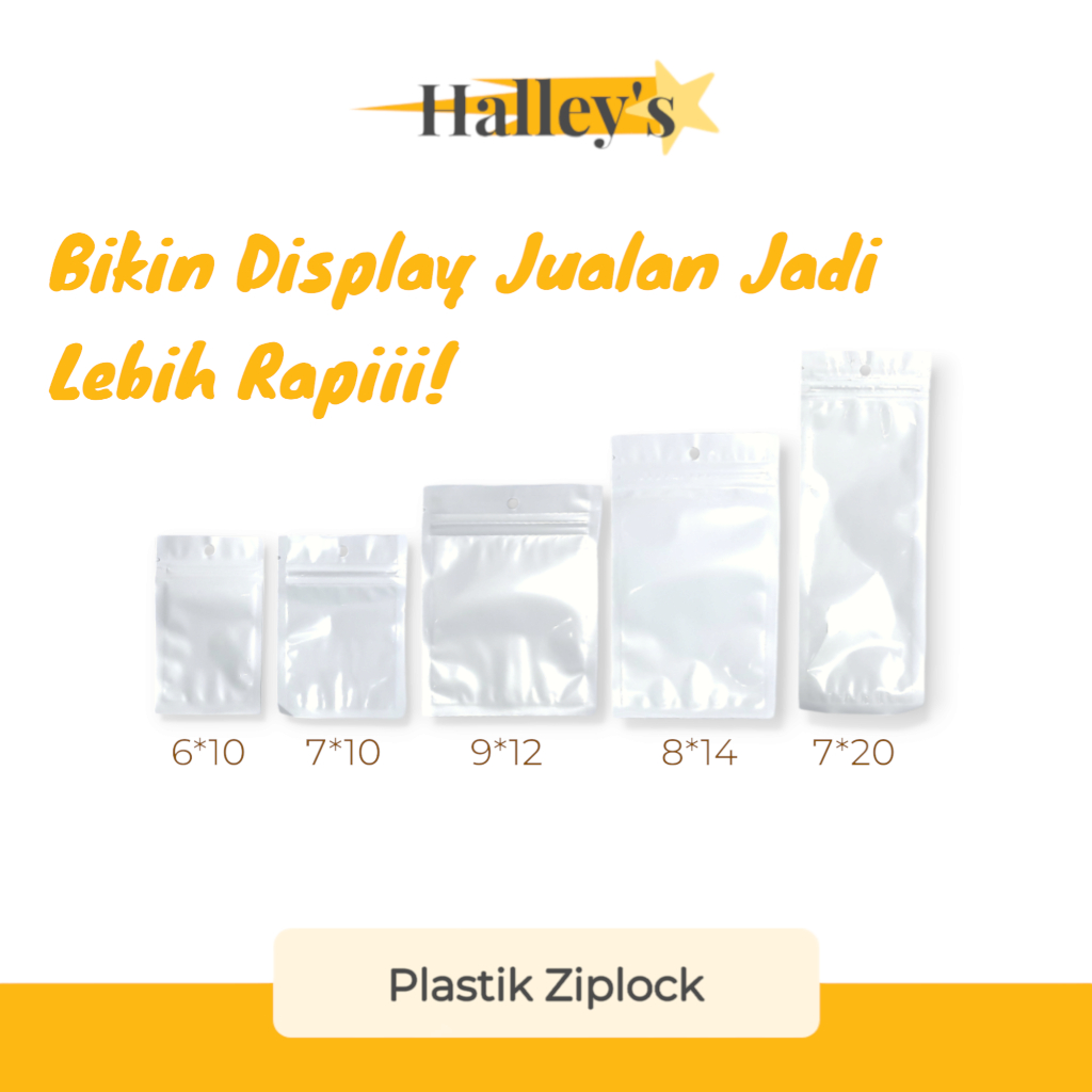 

(10 PCS) PLASTIK ZIPLOCK GANTUNG PUTIH SUSU – KEMASAN DISPLAY & BUNGKUS AKSESORIS BENING ANTI AIR DAN DEBU