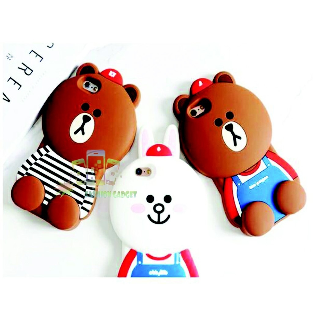 Casing Silicone 3D iPhone 6 6G 6s 7 7G 7s 8 Redmi 4 Prime Kelinci Cute Kesing Silikon Soft Case Cand
