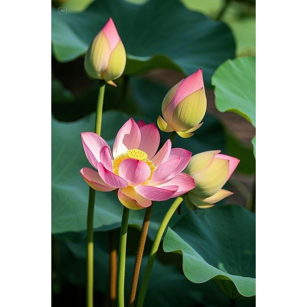 biji bunga terate 100 biji / biji bunga lotus 100 biji / bibit bunga lotus - sgn25