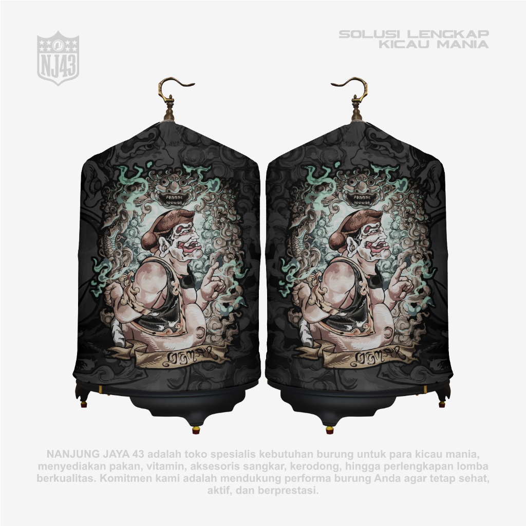 Kerodong Murai Printing Semar - Motif Eksklusif