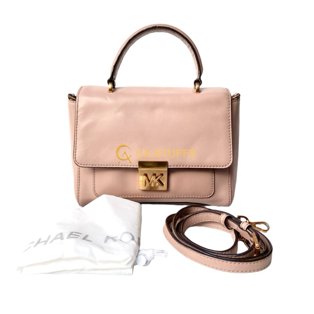 Preloved Michael Kors MK Mindy Leather Top Handle & Crossbody Bag