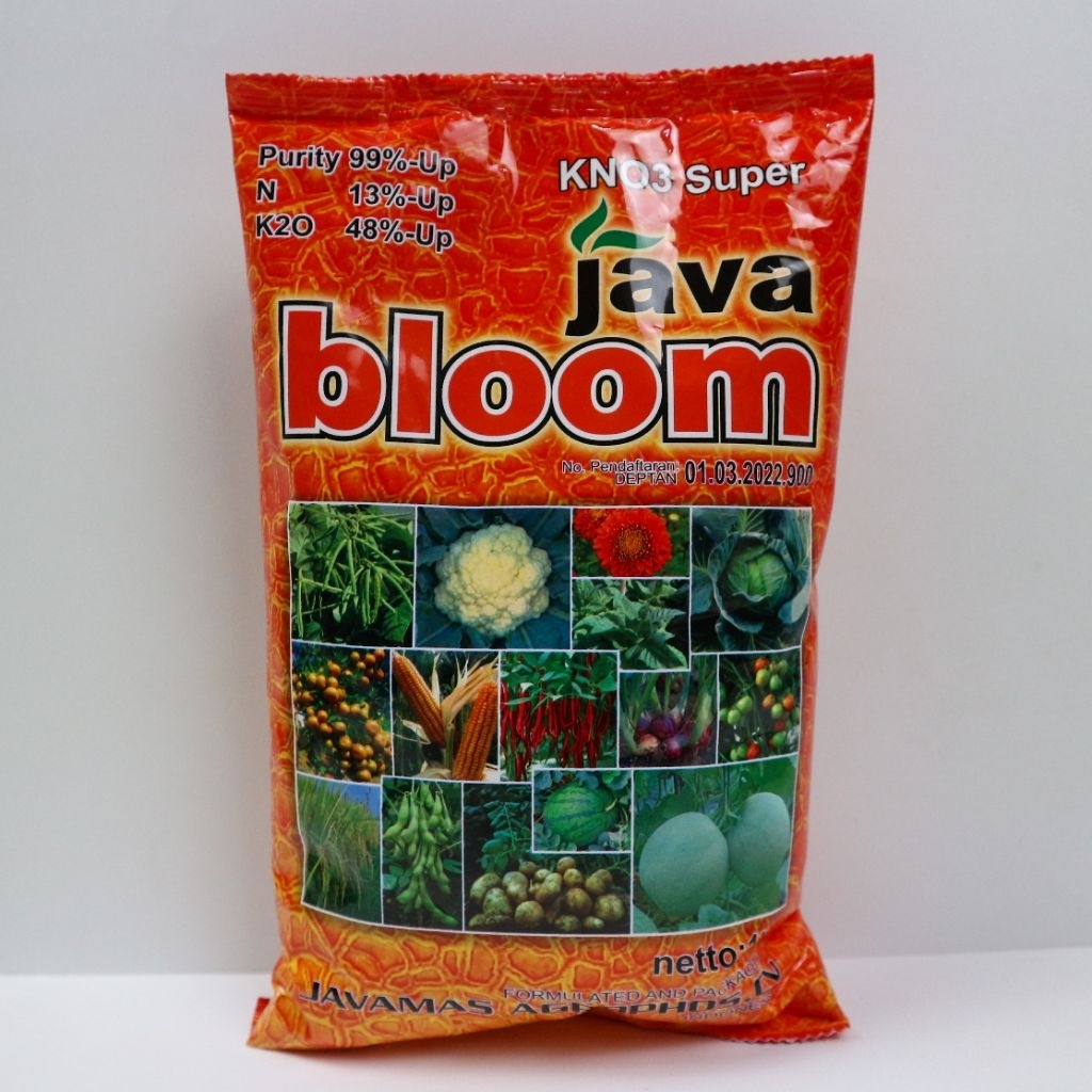 Java Bloom 1 Kg – Pupuk KNO3 Super Murni 99% | Percepat Tunas, Besarkan Buah, Tingkatkan Rasa & Warn