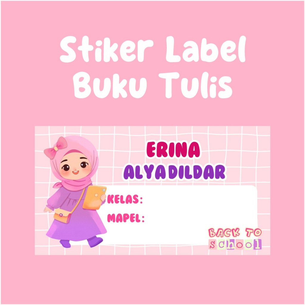 

STIKER LABEL BUKU CUSTOM/LABEL BUKU TULIS SEKOLAH