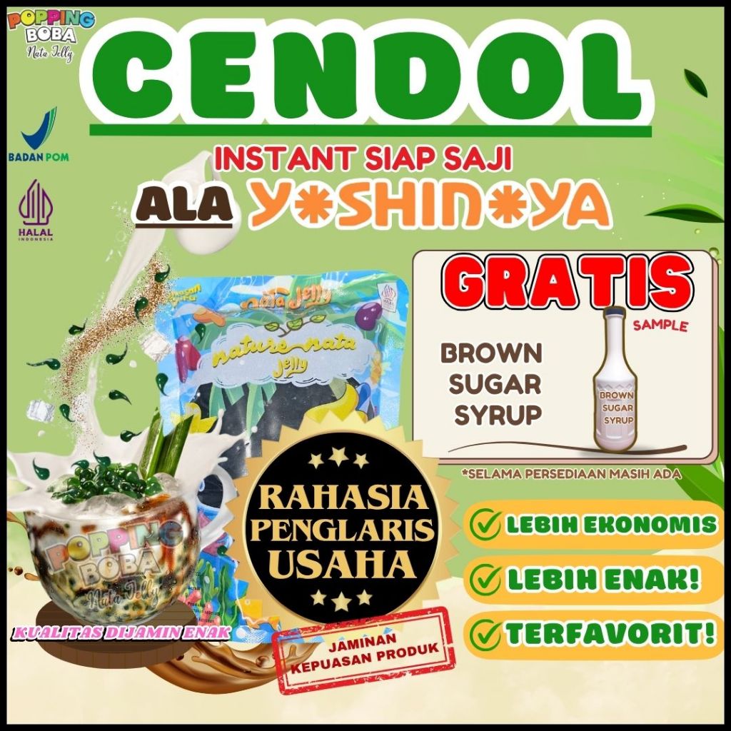 

JellyCendolKecebongAlaYoshinoyaCampuran HAAN Whip Cream Krim Kocok - Jelly Cendol Kecebong 500 Gram | Cocok Untuk Semua Jenis Minuman