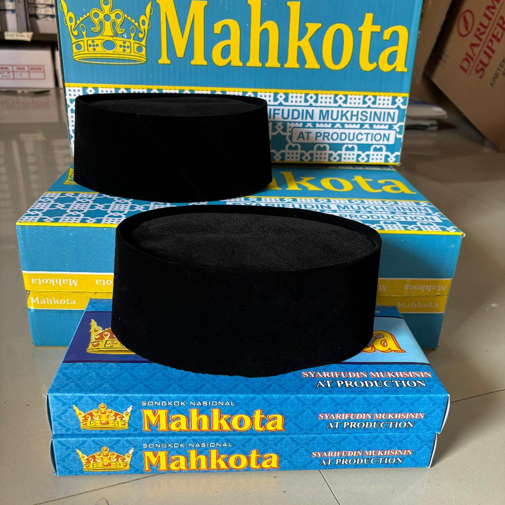 KOPIAH LAKI LAKI PREMIUM MAHKOTA POLOS  KOPYAH PECI ANAK LAKI LAKI SONGKOK TINGGI 9 + DAPAT BOX DALA