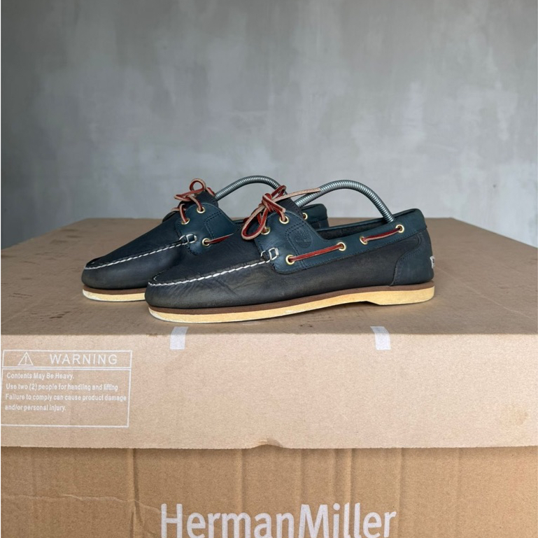 Timberland loafer navy boat shoes