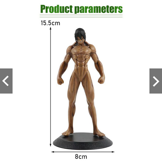 16cm Action Figure Attack On Titan Eren Yeager Levi Annie Reiner Braun Armored Colossal Titan Form T