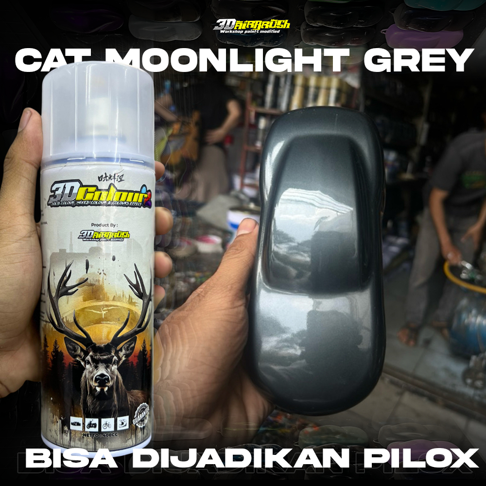 ( BISA DIJADIKAN PILOX ) CAT MOONLIGHT GREY / ABU ABU LEMBAYUNG HITAM / CAT ABU ABU GELAP