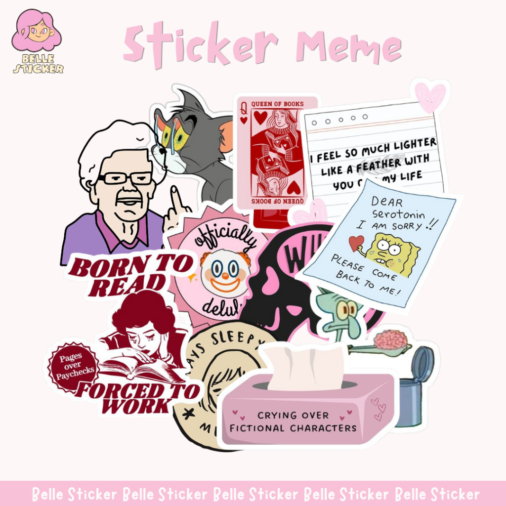 

Stiker Lucu Meme Parody 8cm Humor Typo Logo Untuk Case HP Laptop Helm Tumbler Anti Air Handphone 2