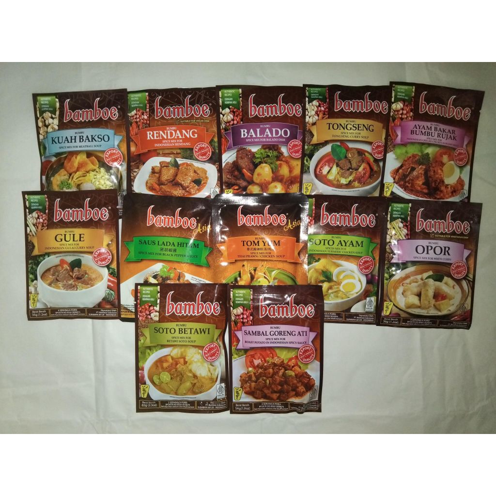 

BAMBOE BUMBU MASAK DAPUR INSTAN-ANEKA VARIAN KUAH BASO,SOTO,RENDANG DLL