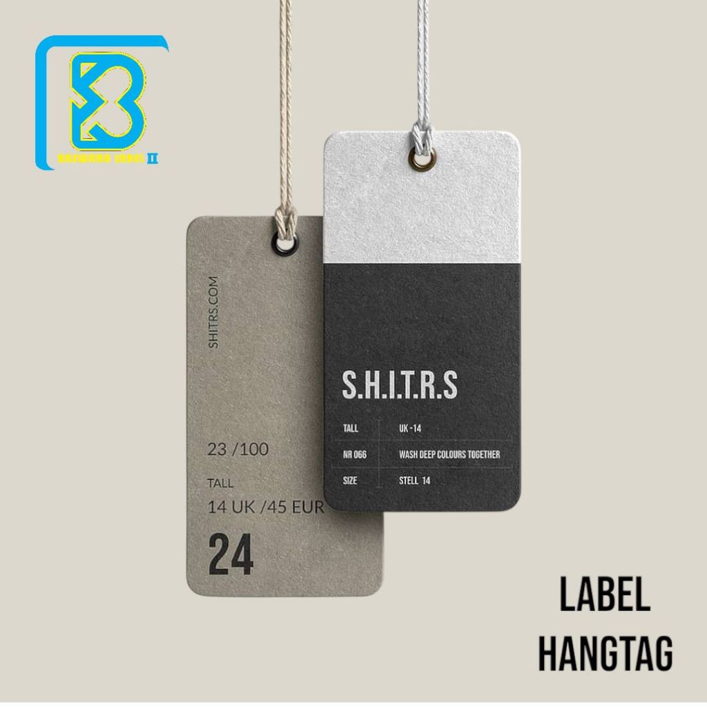 

Label Hangtag+Tali/Bahan Ivory 700gsm