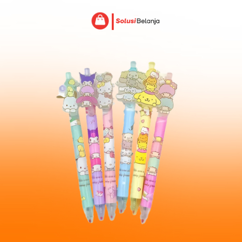 

PEN GEL MODEL CETEK KLIK SANRIO MELODY CINNAMOROLL KUROMI/PULPEN LUCU AKRILIK KARAKTER SANRIO Y3362