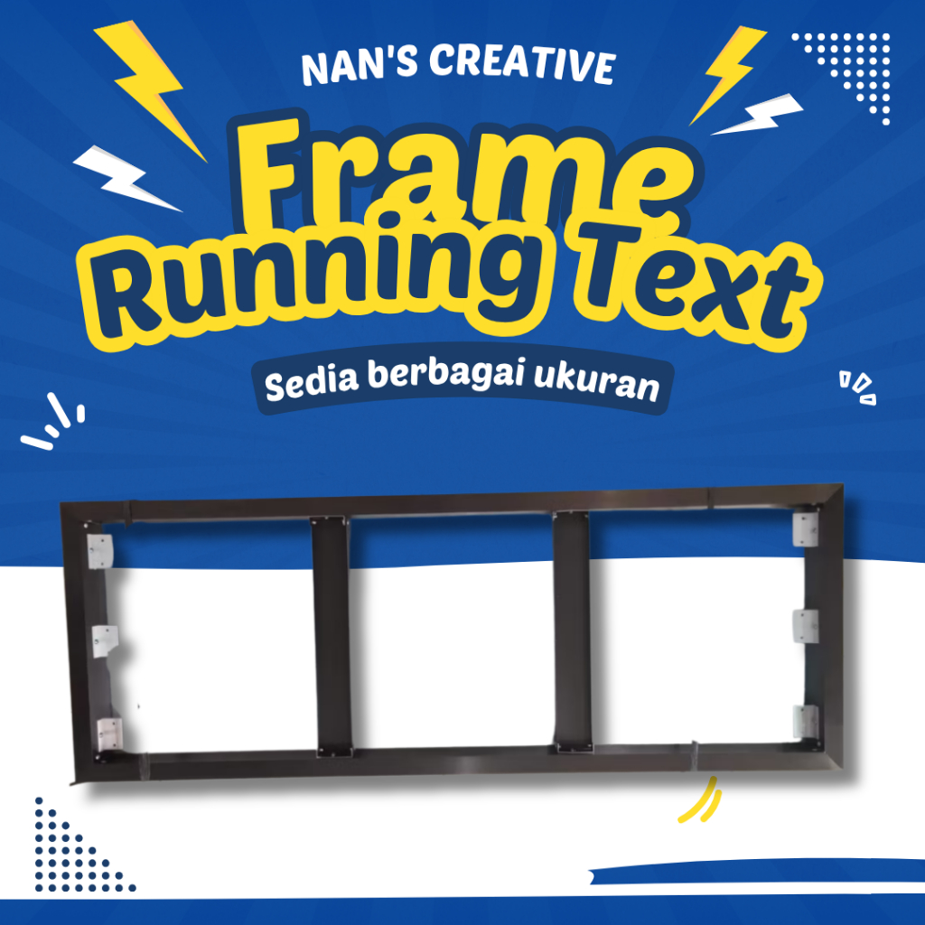 FRAME RUNNING TEXT ALUMUNIUM | FRAME RUNNING TEXT 1 SISI | FRAME RUNNING TEXT BERBAGAI UKURAN