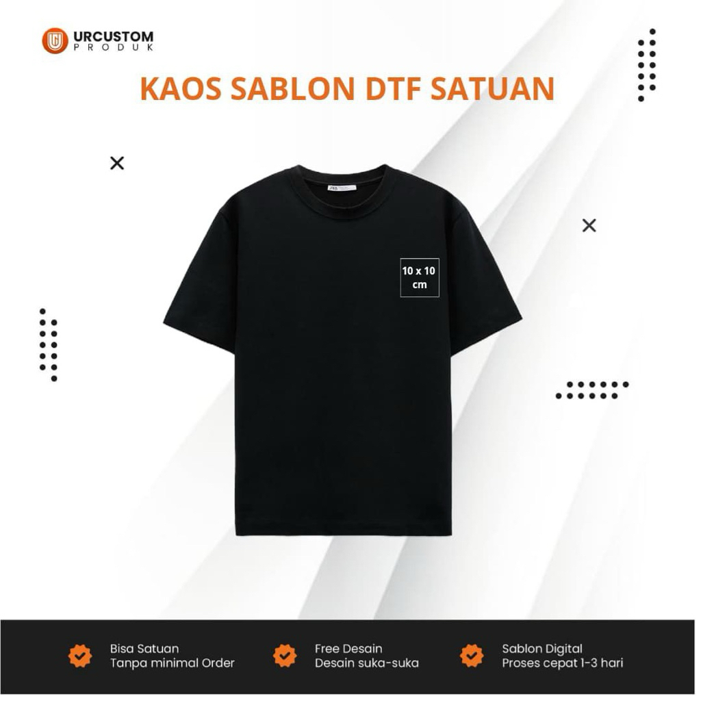 Kaos Sablon DTF Satuan