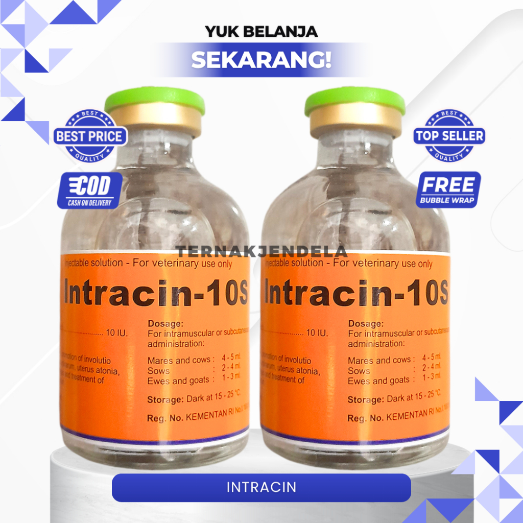 INTRACIN 5 ML INTRACIN 10 ML - Intracin 10s Pelancar Kelahiran Hewan Kelinci Anjing Kucing Kambing