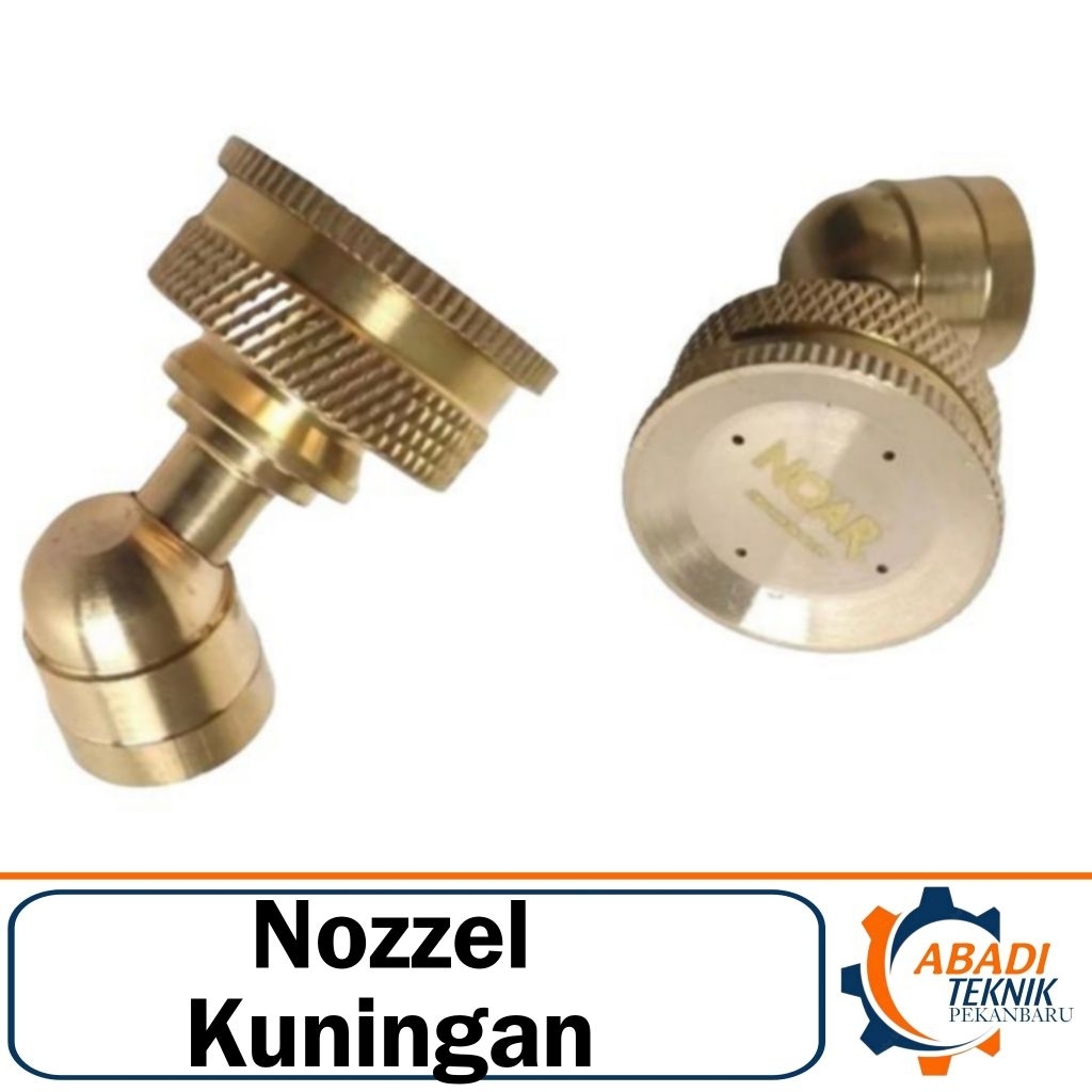 Nozzle Kuningan Brass 4 Lubang Bengkok Sprayer Cuci AC Motor Nozel