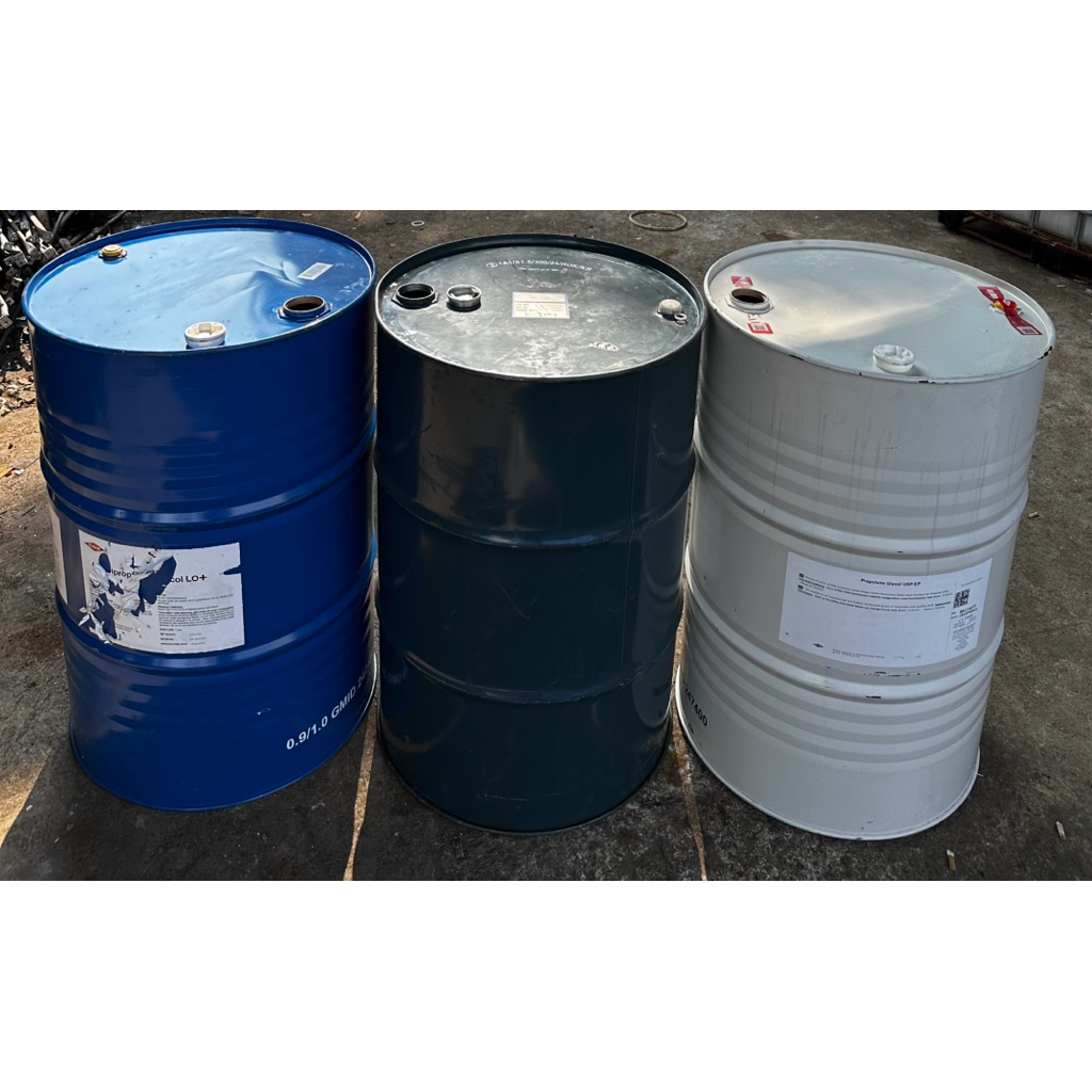 drum besi kapasitas 200 liter tutup  kecil bekas