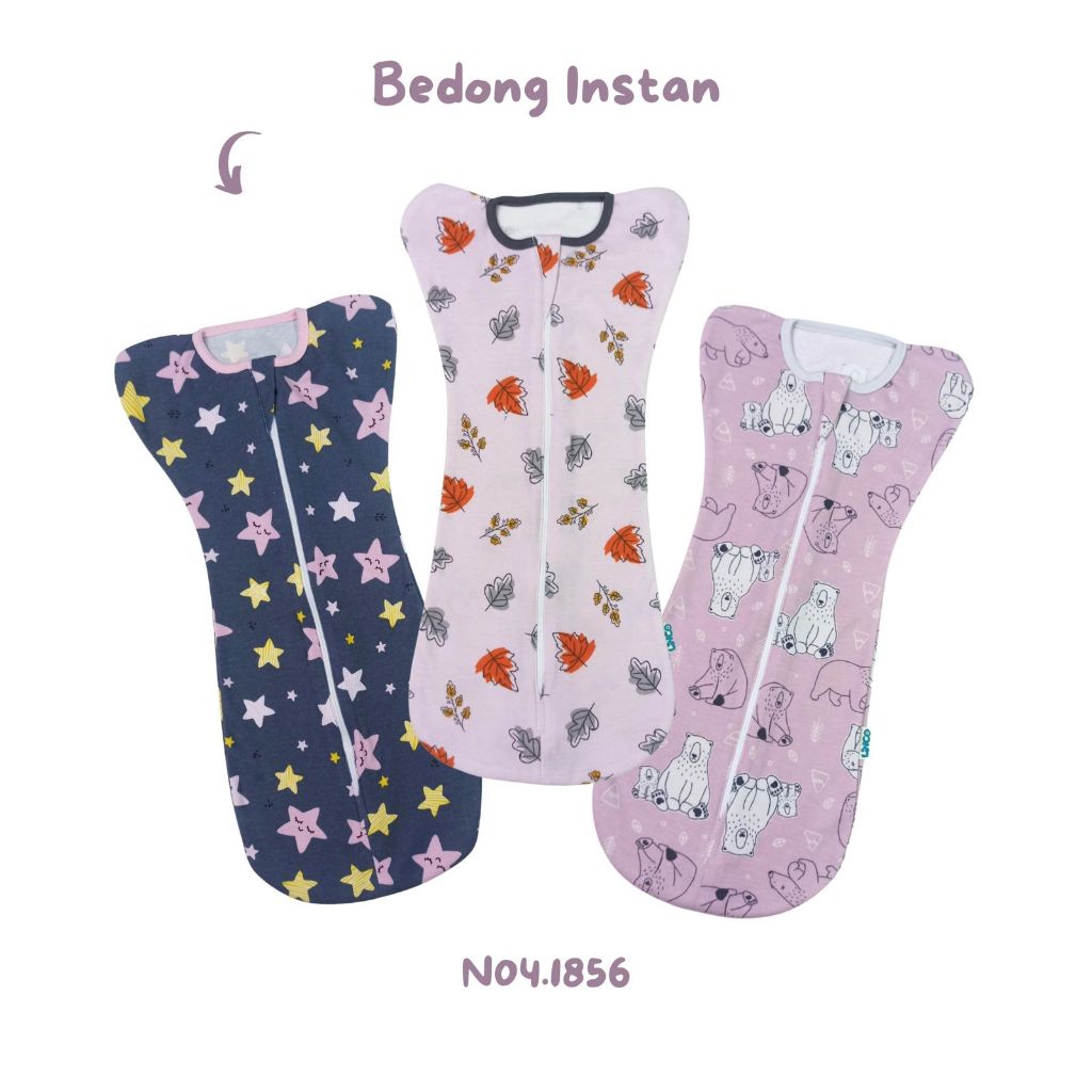 Bedong Bayi Instan LINCO SNI Baju pakaian selimut bayi ANTI ALERGI BEST SELLER PREMIUM
