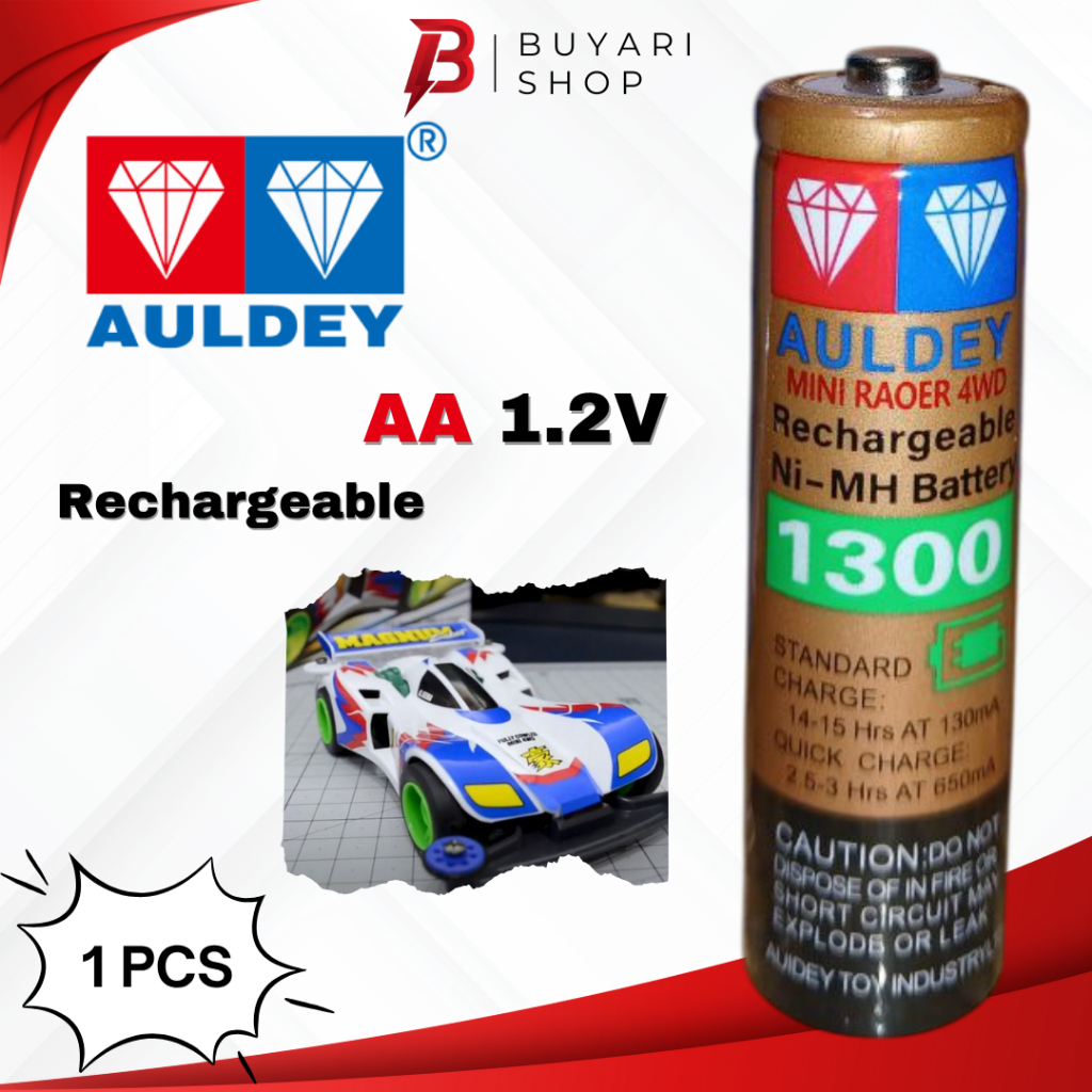 Baterai - Tamiya Auldey/ AA/A2/ Batre Cas/ Auldey 1300mAh - Batrai/ Rechargeable Battery Harga 1 PCS