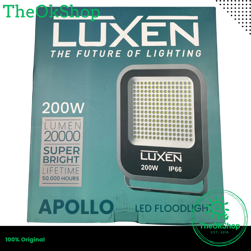 Luxen Led Lampu Sorot, Flood Light 200w Apollo 200 W 200 Watt