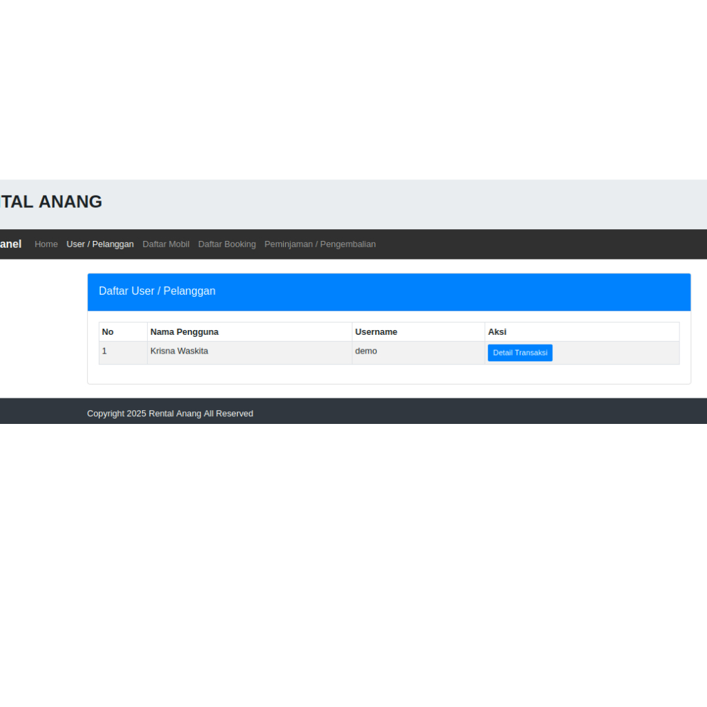 cd source code aplikasi rental / penyewaan mobil berbasis web dibuat dengan script php, mysql - baha