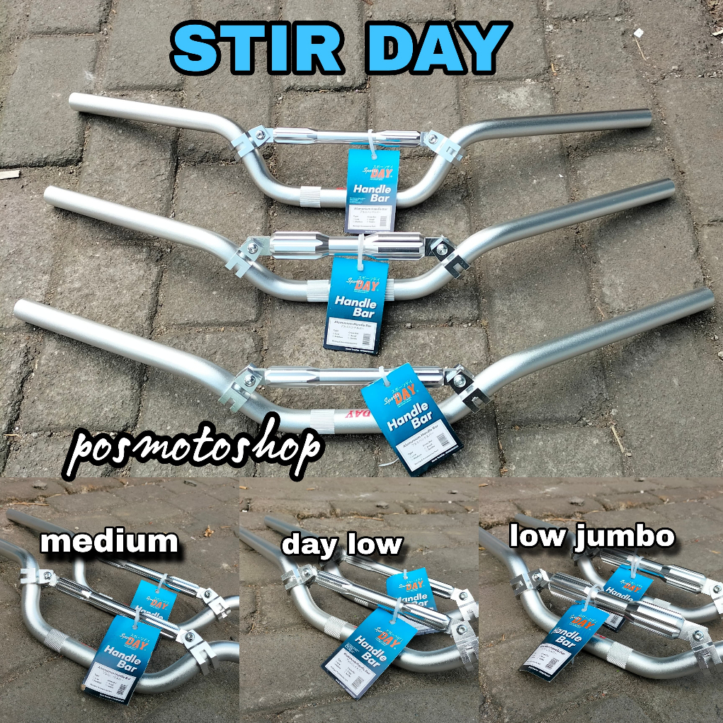 Stang Stir DAY Medium Alumunium Set Stabiliser Palang Jumbo RX King Racing CB Vixion Tiger Revo