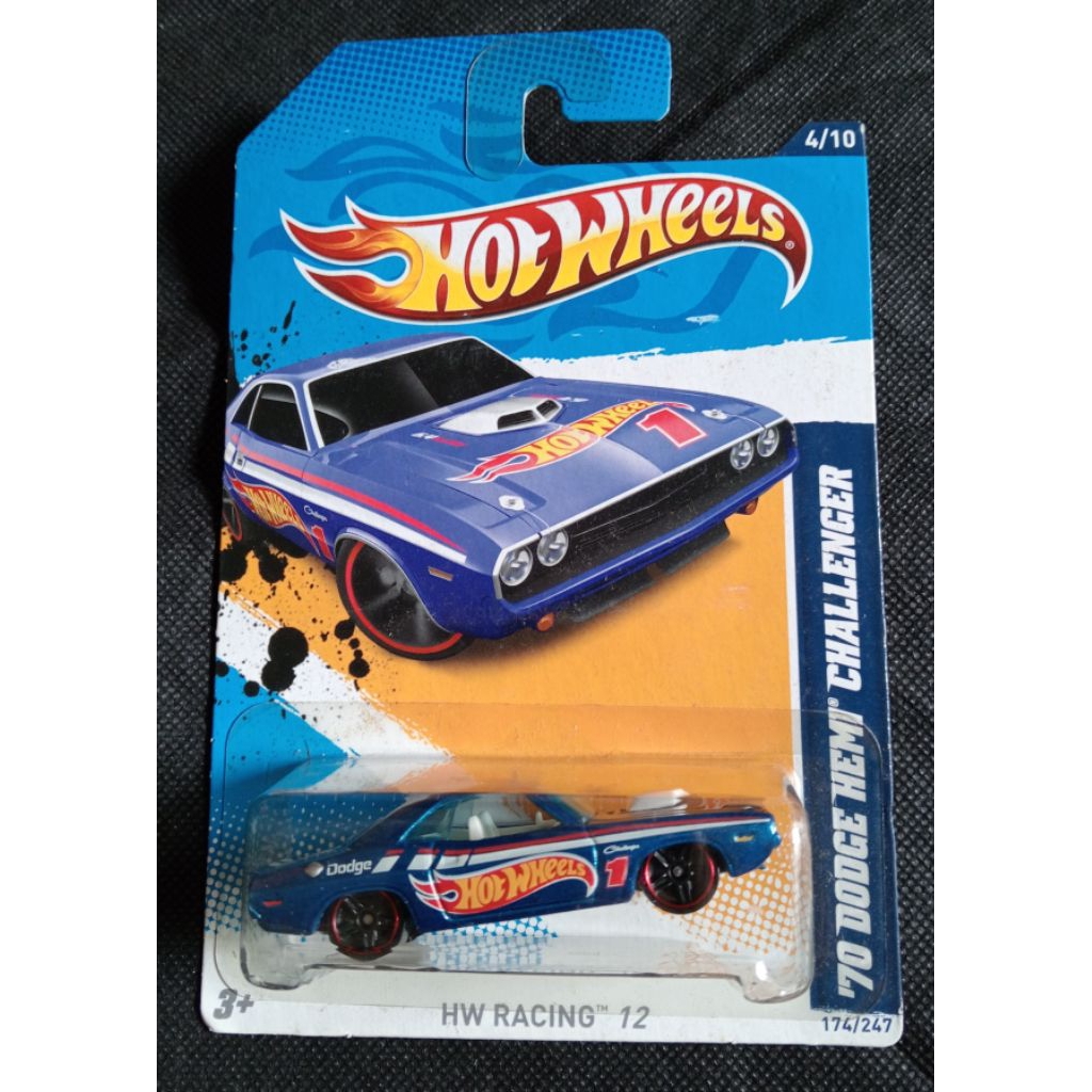 HOT WHEELS '70 DODGE HEMI CHALLENGER BIRU