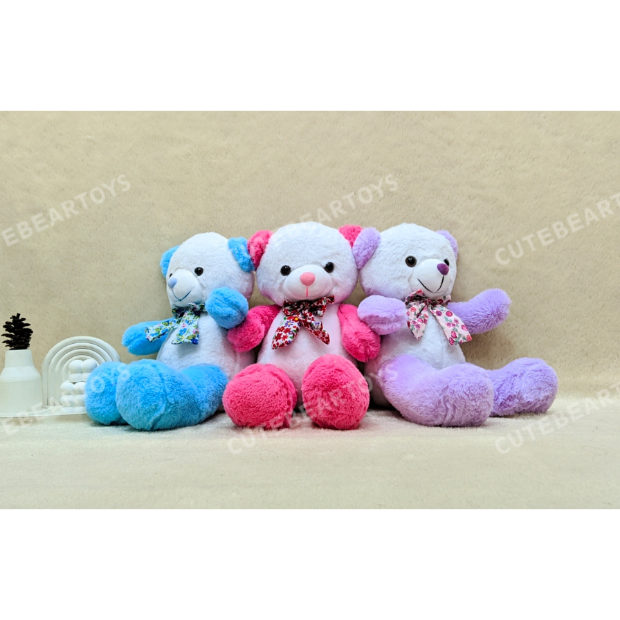 Boneka Teddy Bear Beruang Pita Bahan Rassel Lembut