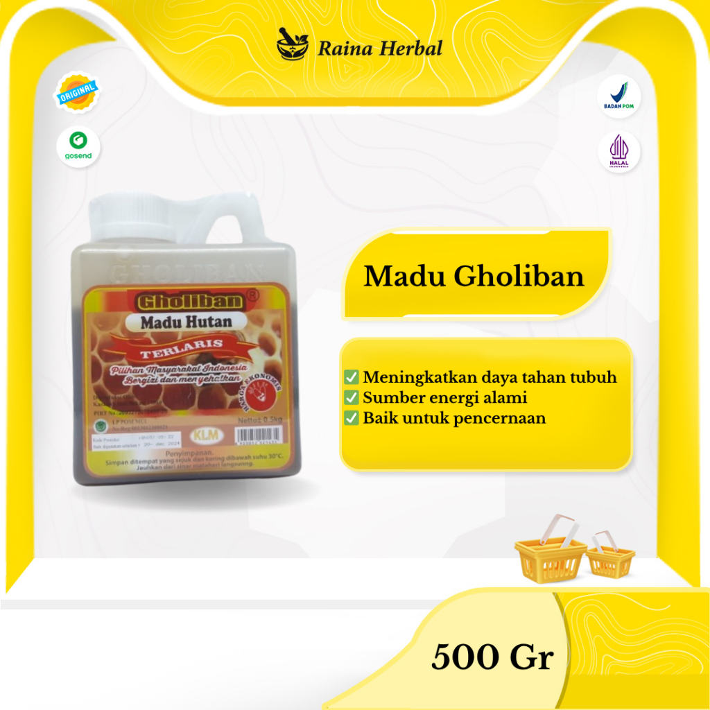 

Madu Gholiban 500gr - Madu Hutan KLM Kalimantan 500gr