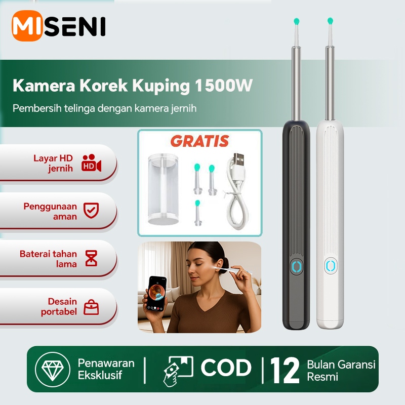 MISENI Korek Kuping Kamera LED Smart Pembersih Telinga Kamera Kuping Led Korek Kuping Bayi Alat Pemb