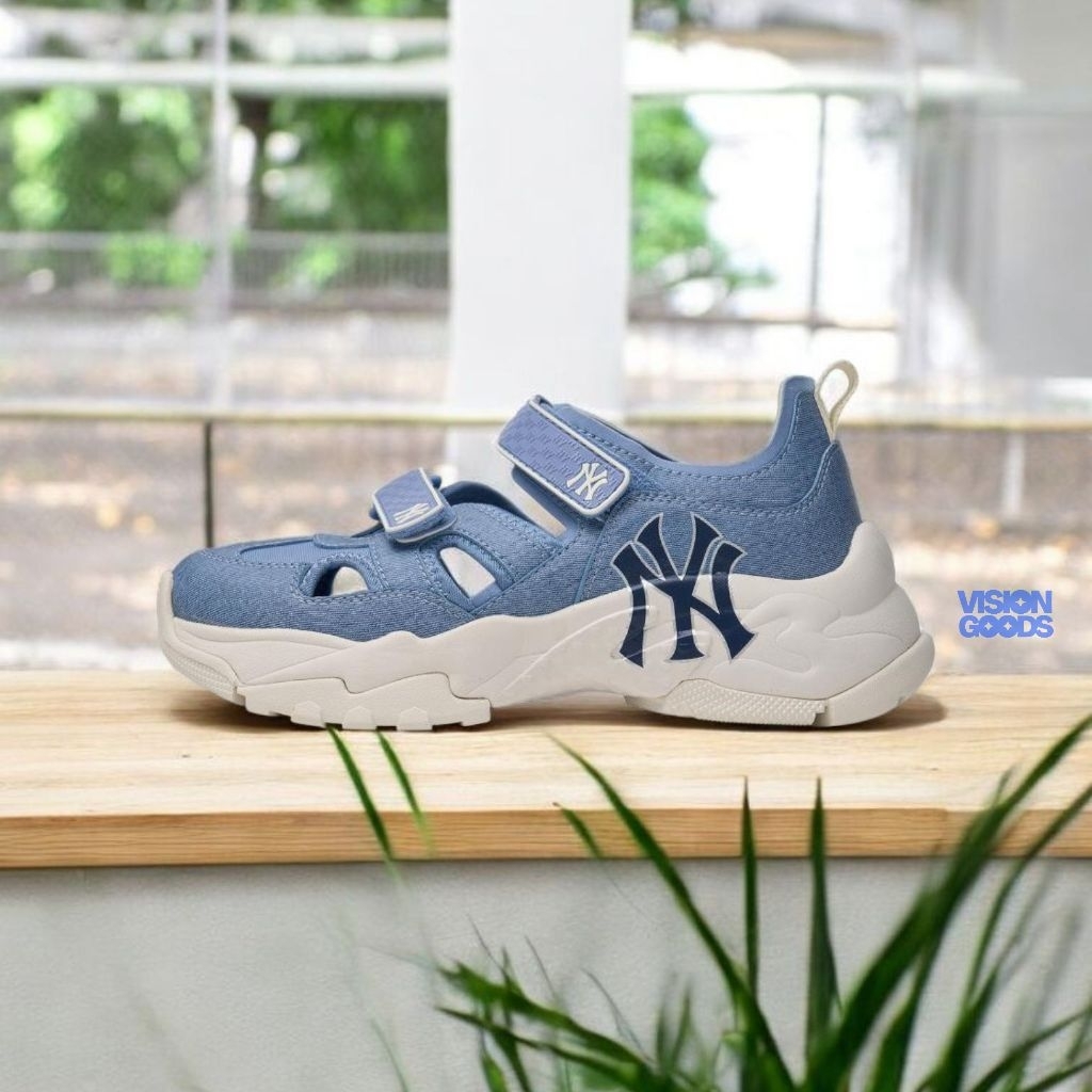 Sepatu Wanita MLB Chunky Denim Monogram Yankees Original