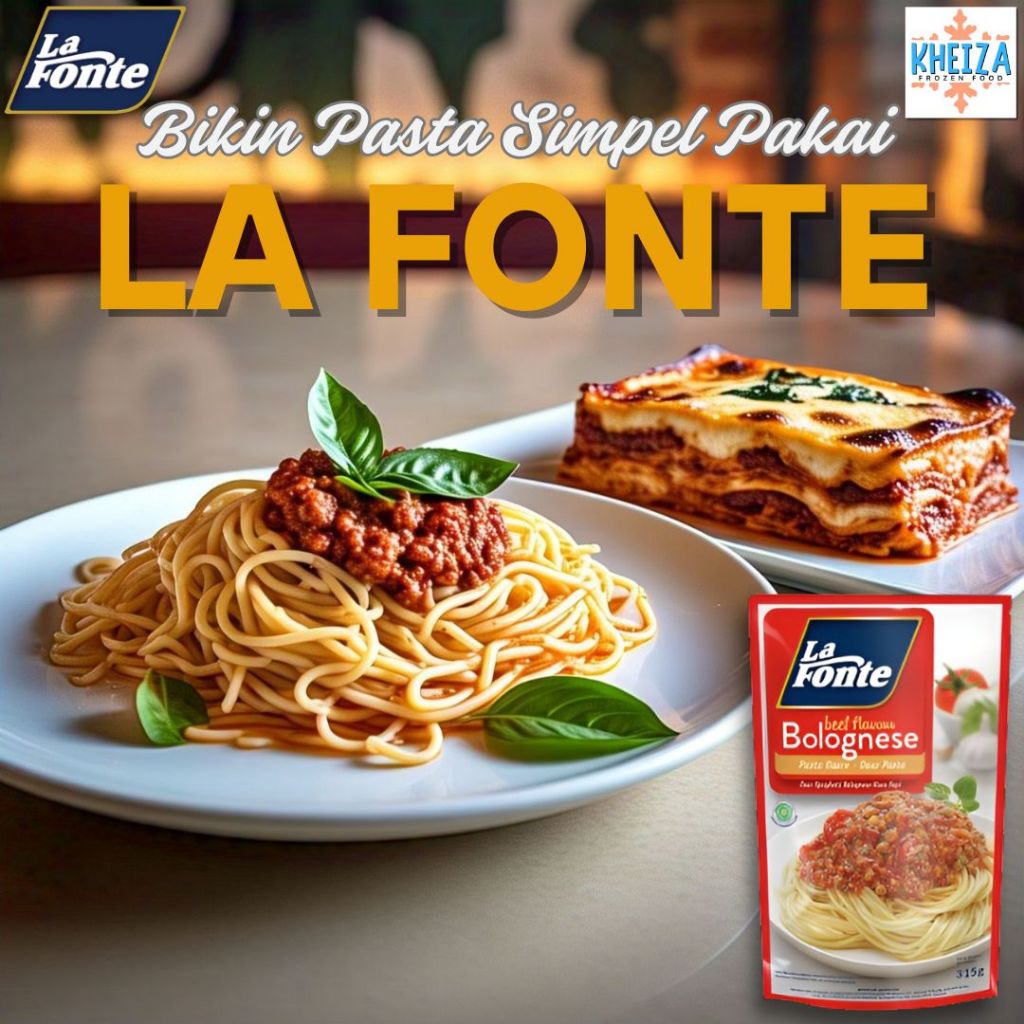 

LA FONTE Saus Rasa Sapi Spageti Bolognese - LaFonte Spaghetti Bolognaise Beef Flavour Sauce - Kheiza Frozen