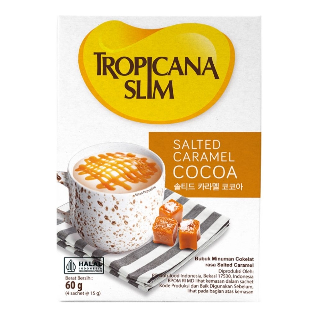 

Tropicana Slim Minuman Bubuk Cokelat Salted Caramel Cocoa 60 g