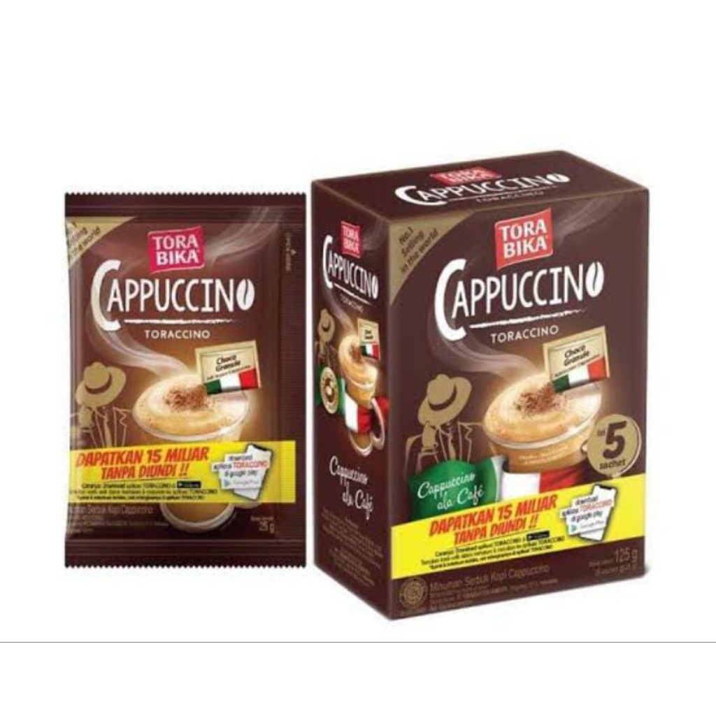 

TORABIKA CAPPUCCINO COFFEE 25GR ISI 10 SACHET + GRATIS MALKIST 5PCS [1 RENCENG]