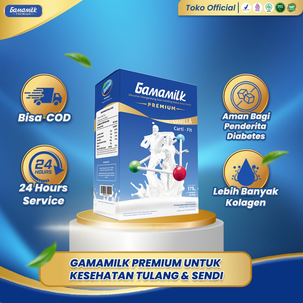 

GAMAMILK PREMIUM - Susu Etawa Ektrak Kolagen Solusi Atasi Nyeri Sendi dan Tulang Cegah Osteophorosis