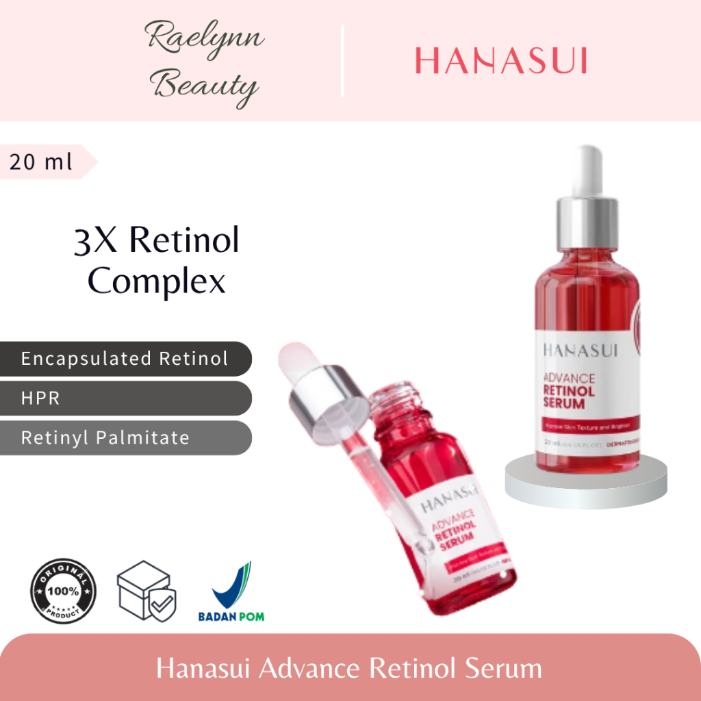 Hanasui Advance Retinol Serum 20 mL | Anti Aging Serum | Encapsulated Retinol | 3x Retinol Complex
