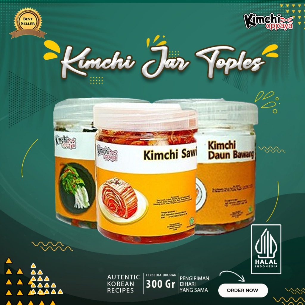 

Kimchi Fresh Korea Halal Kimchi In Jar Plastik 300Gram | Kimchi Oppaya