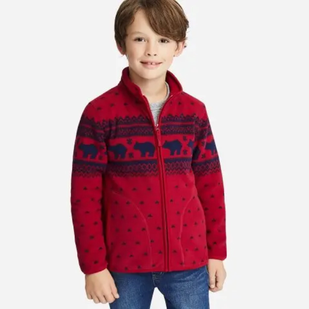 jaket anak Uniqlo fleece Merah
