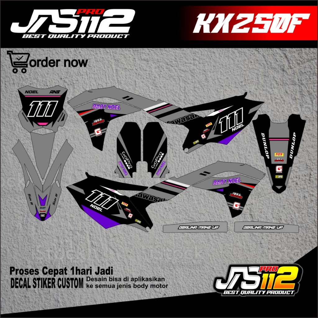 DECAL FULL BODY KX 250F STIKER FULL BODY DECAL KX 250F STIKER FULL BODY